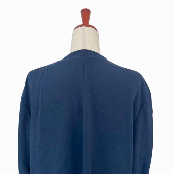 Tibi Blouse Size Small‎ 3/4 Sleeve Crewneck Gathered Sleeve Dark Gray Teal Crepe - Picture 8 of 10